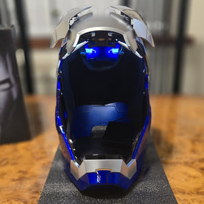 IRONMAN MK5 HELMET BLUE/MATTE SILVER