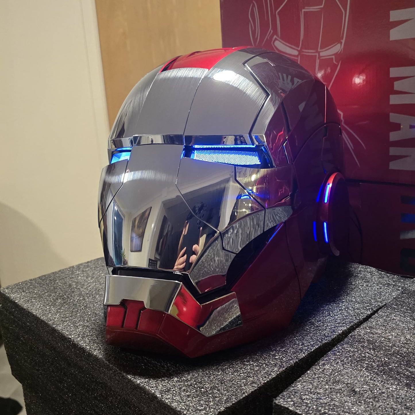 IRONMAN MK5 HELMET CHROME SILVER