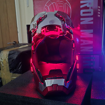 IRONMAN MK5 HELMET CHROME SILVER