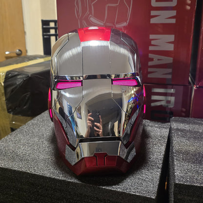 IRONMAN MK5 HELMET CHROME SILVER