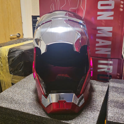 IRONMAN MK5 HELMET CHROME SILVER