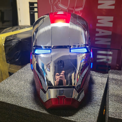 IRONMAN MK5 HELMET CHROME SILVER