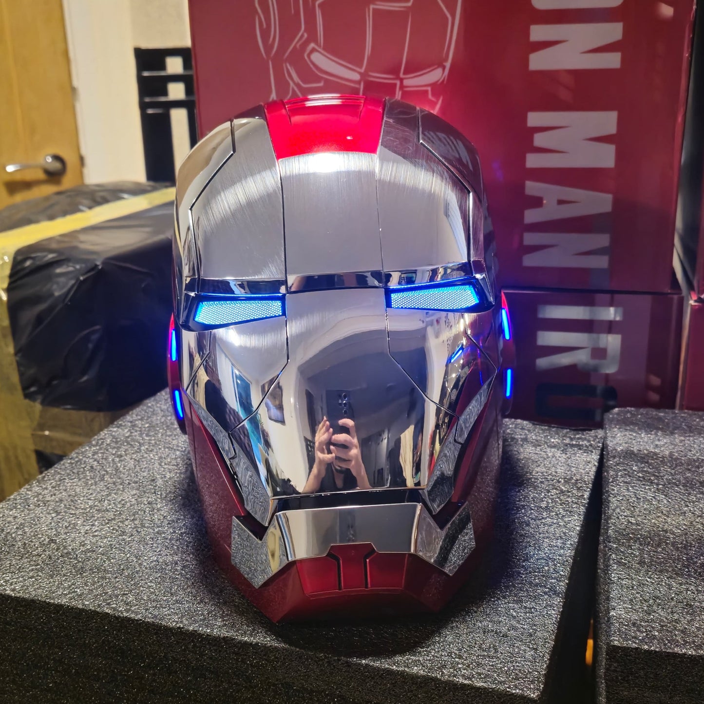 IRONMAN MK5 HELMET CHROME SILVER