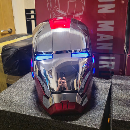 IRONMAN MK5 HELMET CHROME SILVER