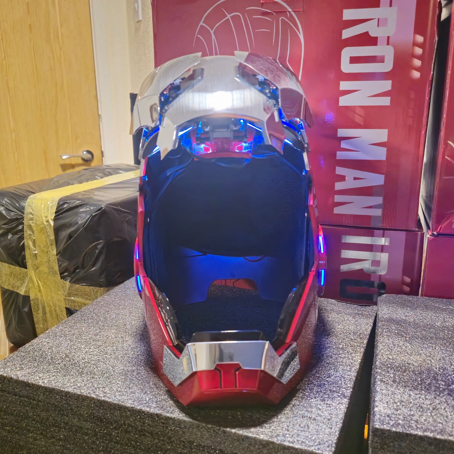 IRONMAN MK5 HELMET CHROME SILVER