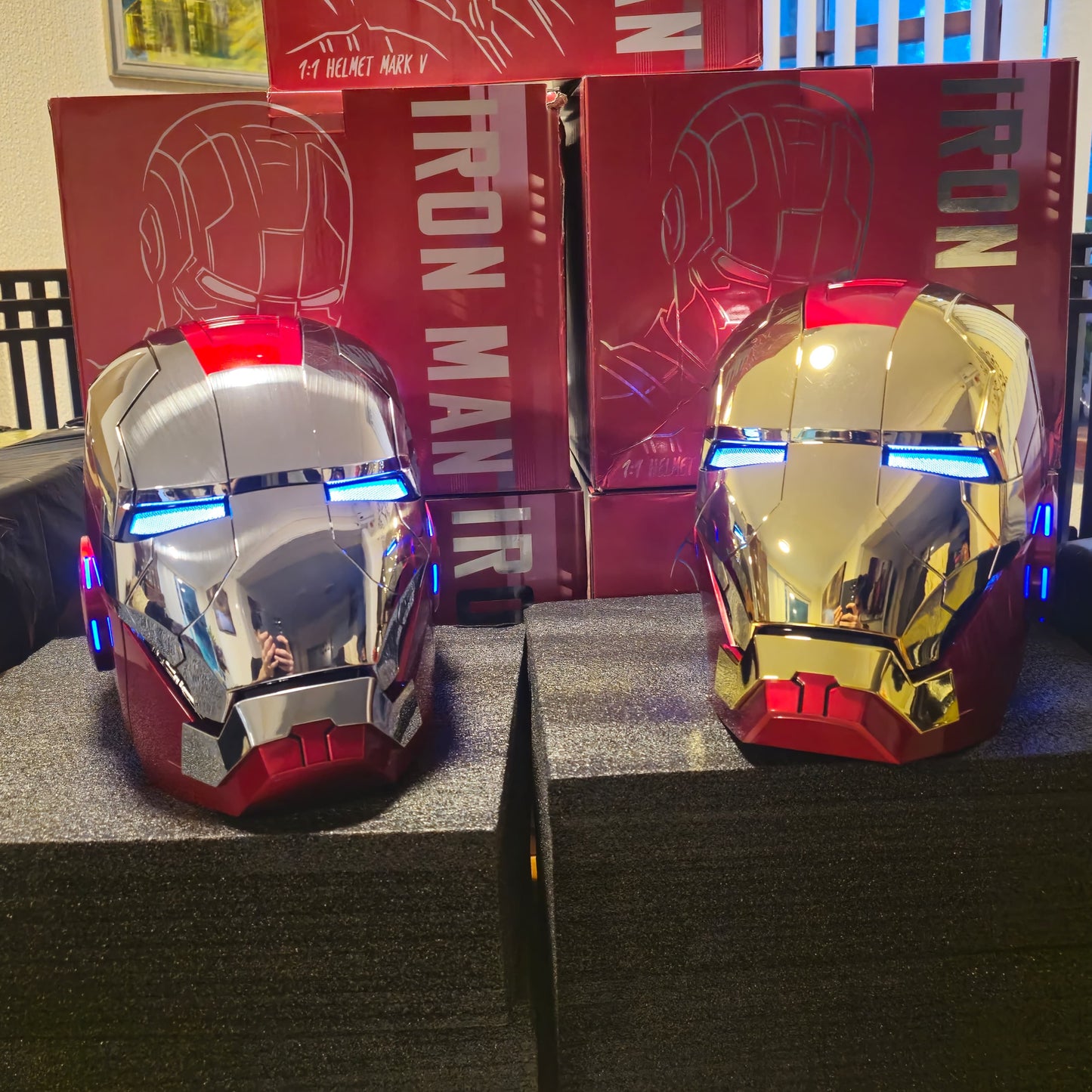 IRONMAN MK5 HELMET CHROME SILVER
