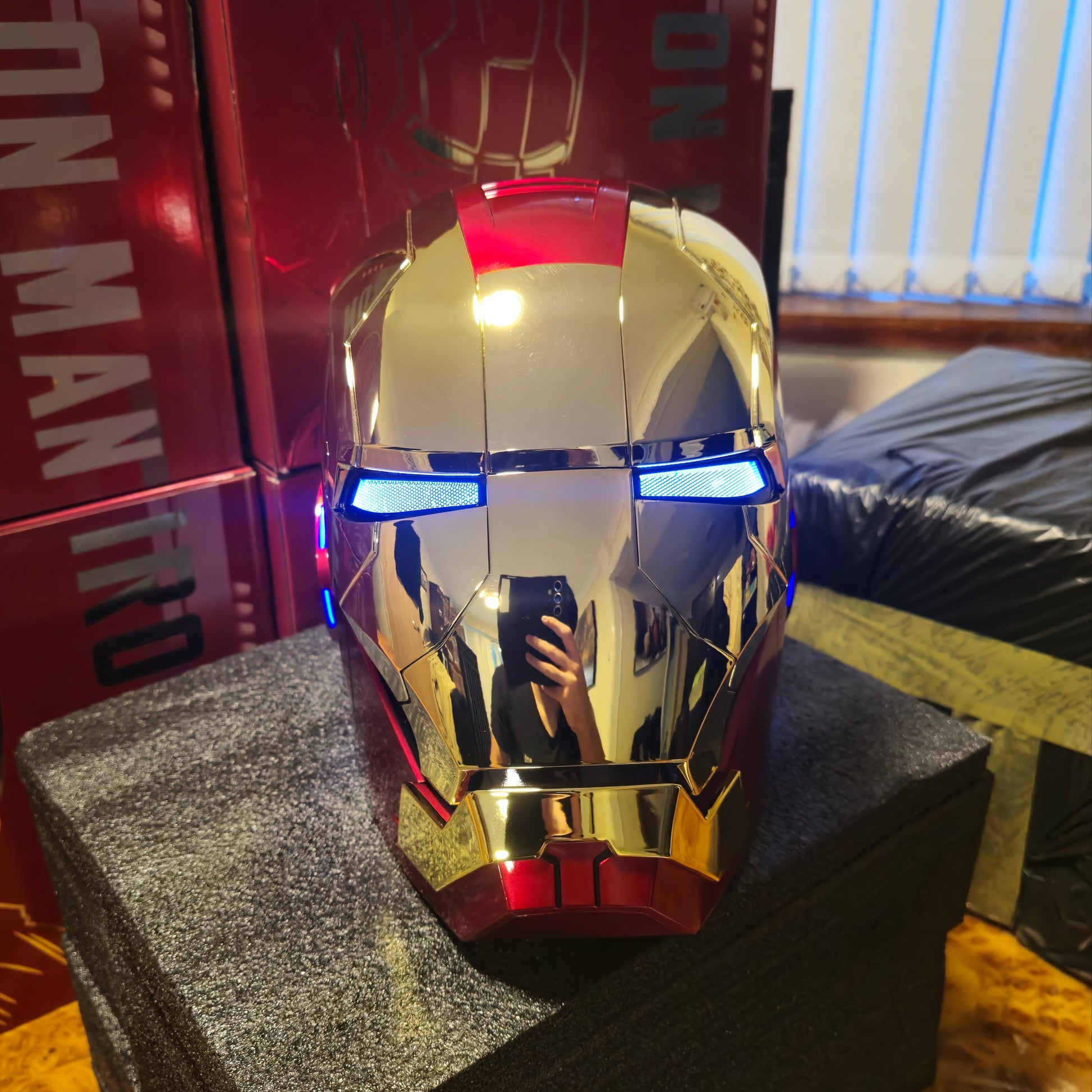iron man helmet efx for sale IRONMAN MK5 HELMET SHINY GOLD – ToyForce.co
