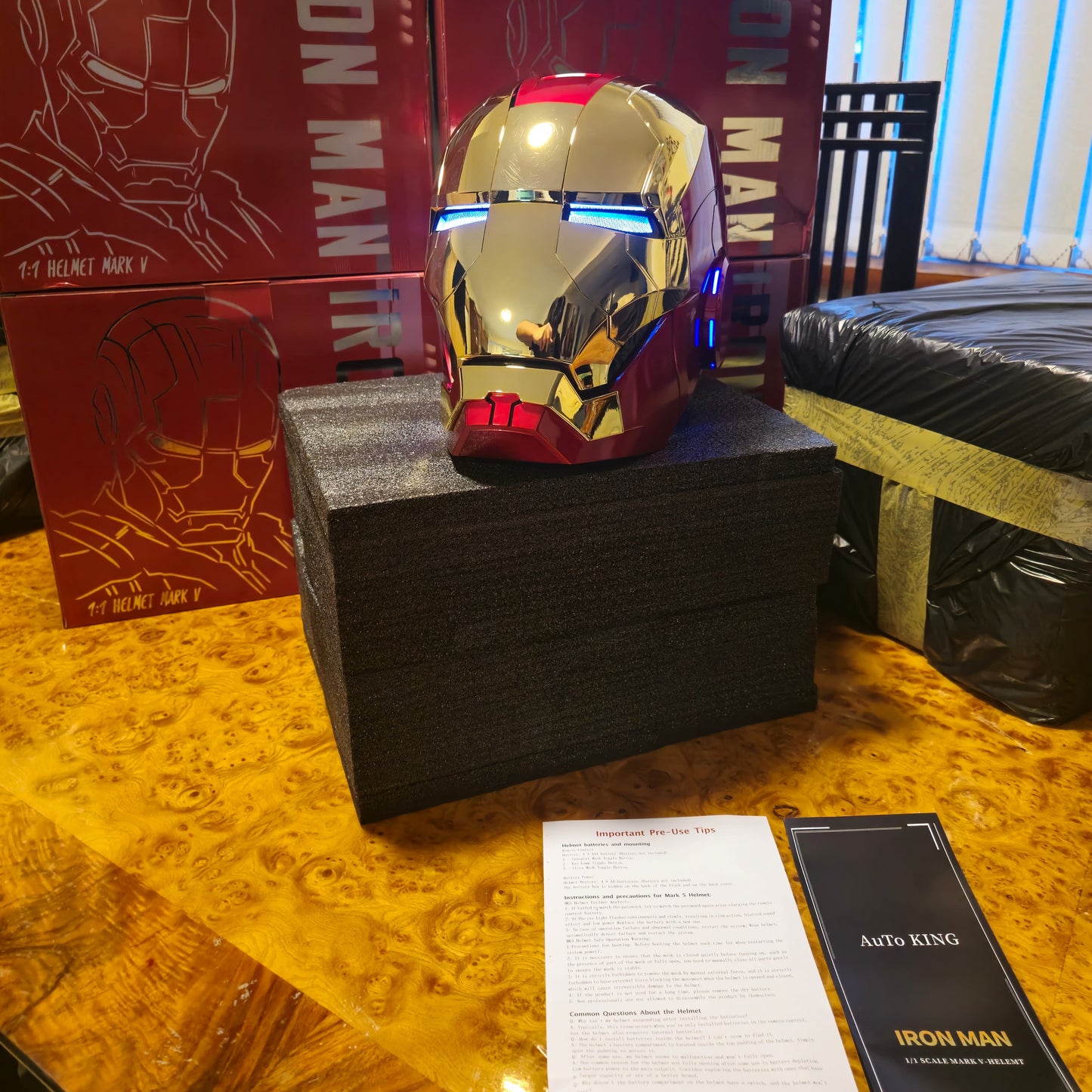 IRONMAN MK5 HELMET SHINY GOLD