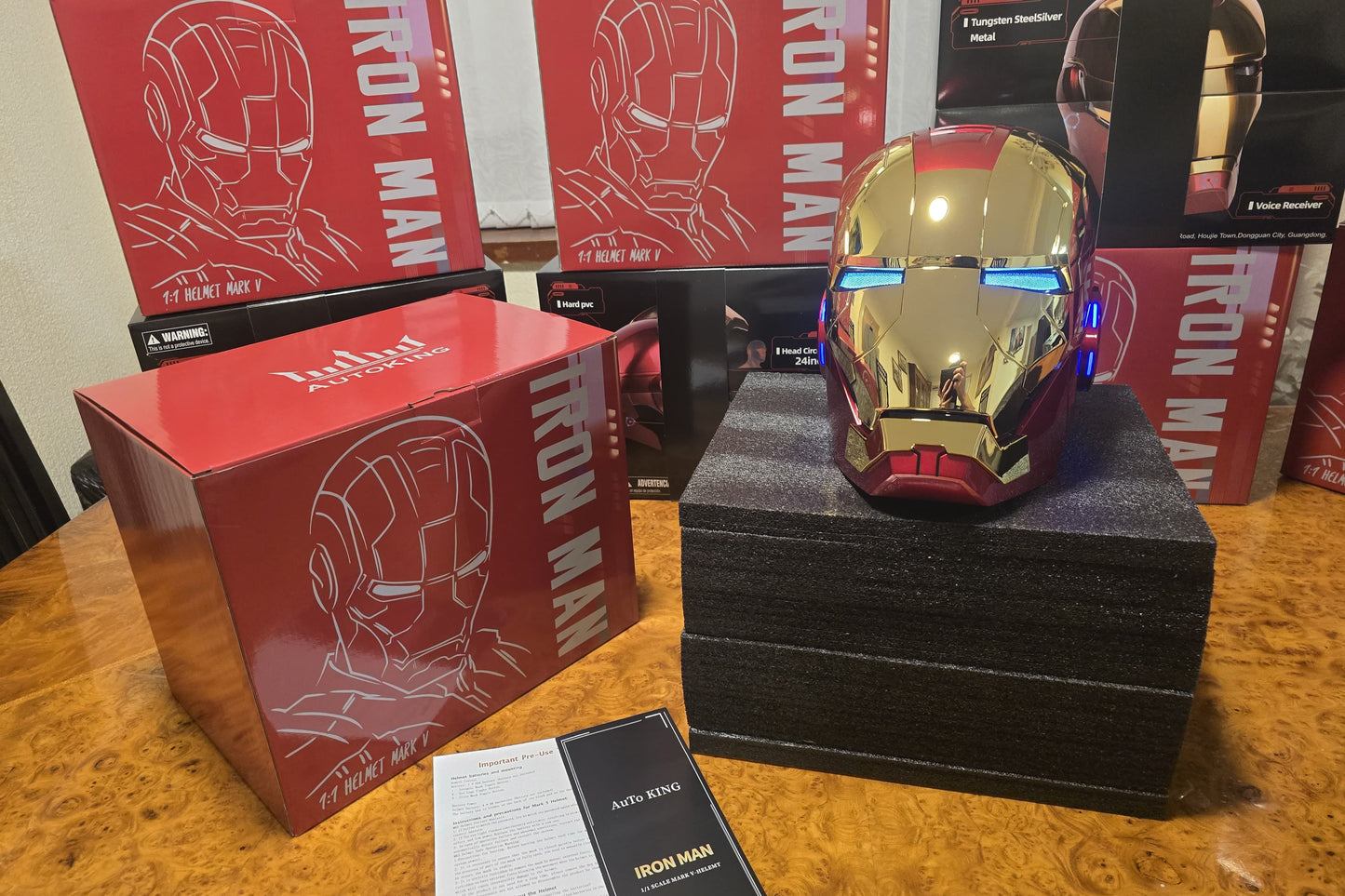 IRONMAN MK5 HELMET SHINY GOLD