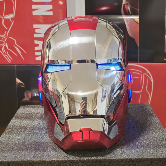 IRONMAN MK5 HELMET CHROME SILVER